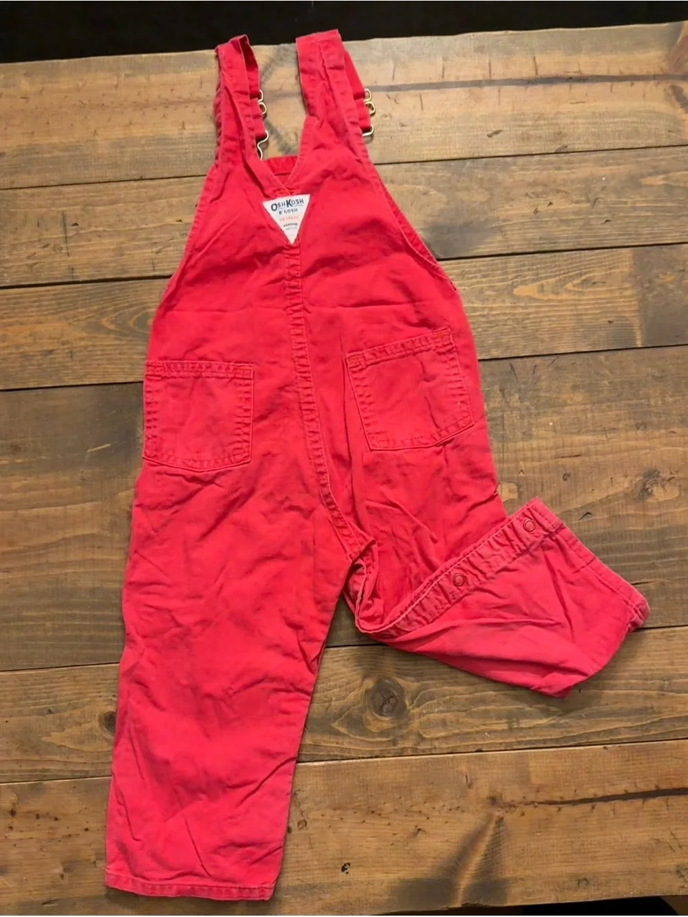 Vintage OshKosh B'gosh Red Kids Overalls